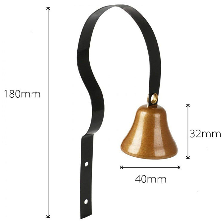 Retro Christmas Bell Metal Wall Bells Pet Dog Training Doorbell Home Decor (Black)