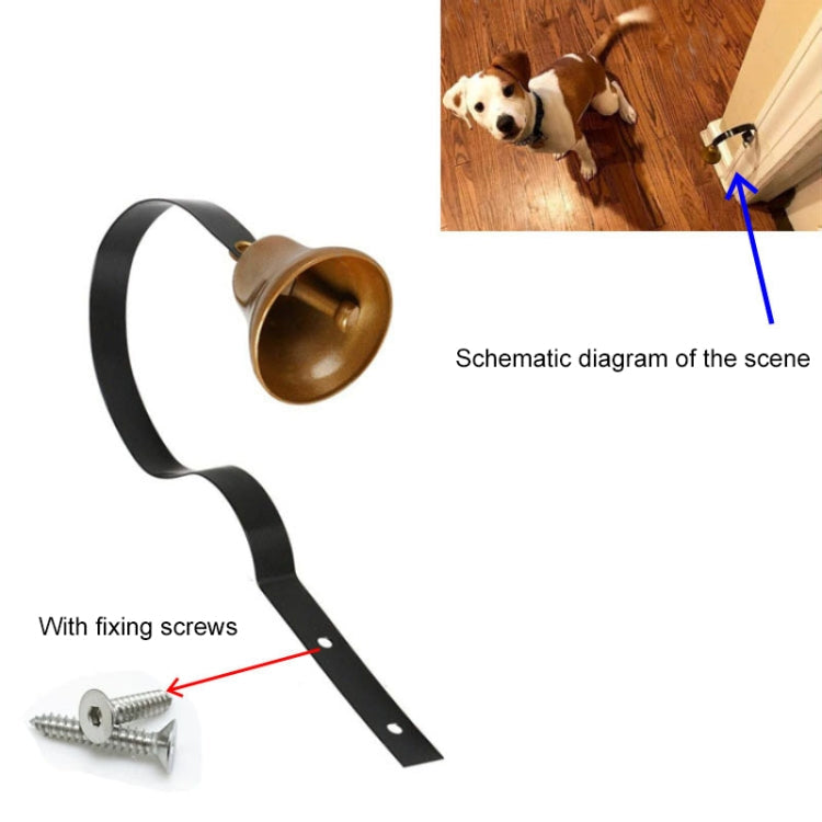 Retro Christmas Bell Metal Wall Bells Pet Dog Training Doorbell Home Decor (Black)
