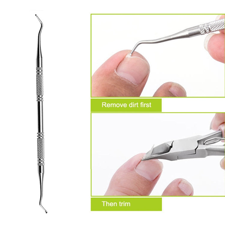 2 in 1 Nail Clipper for Paronychia Stainless Steel Olecranon Nail Nipper & Ingrown Nail Lifter(Black)