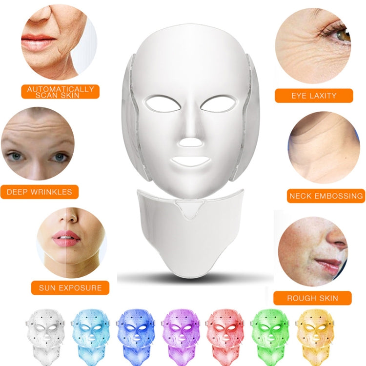 7 Color LED Facial Mask Photon Mask Skin Rejuvenation Face Beauty Machine, AU Plug