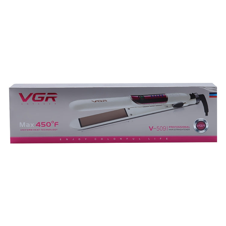 VGR V-509 35W 5 Gears AdjustableHair Straightening Curling Iron Dual-use, Plug Type: EU Plug(White)