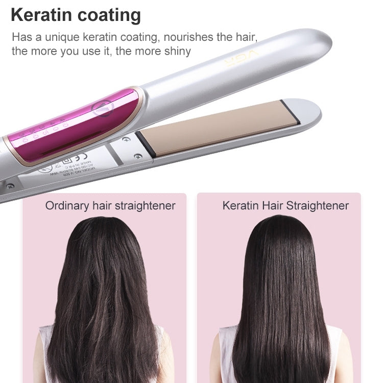 VGR V-509 35W 5 Gears AdjustableHair Straightening Curling Iron Dual-use, Plug Type: EU Plug(White)