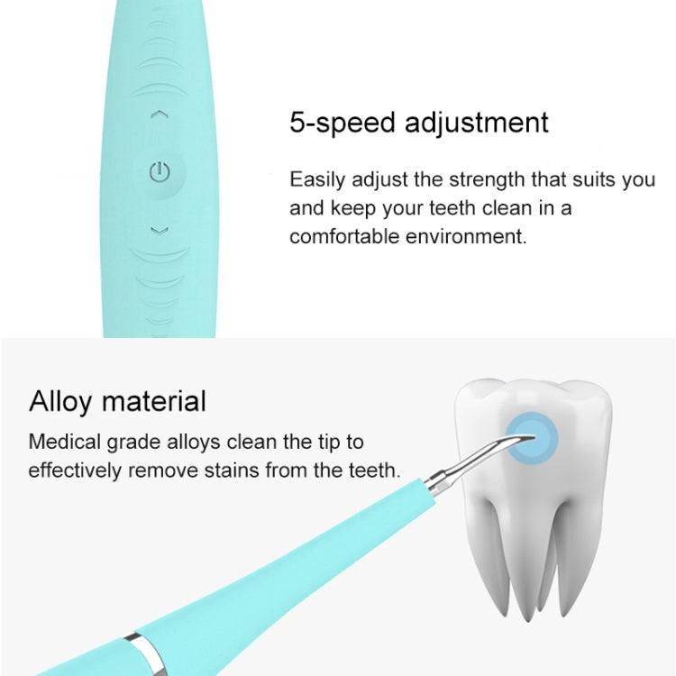 LSHOW YJK015A 3.7V USB Charging Five-speed Mode Waterproof Household Electric High-frequency Vibration Teeth Polisher(Blue)