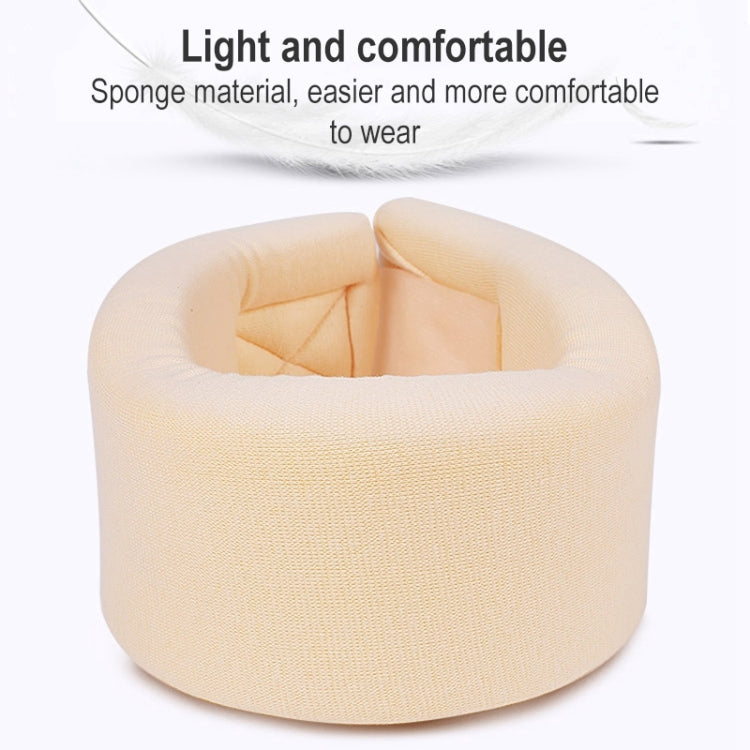 003 Household Sponge Collar Men And Women Breathable Adjustable Neck Brace, Size: L (Flesh Color)
