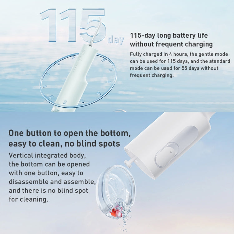 Original Xiaomi Mijia F300 Electric Pulse Oral Irrigator Tooth Cleaner, Capacity : 240mL (White)