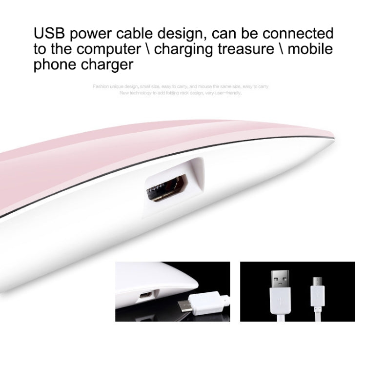 SUN mini 2 6W UV + LED USB Nail Lamp Fingernail Gel Curing Dryer(Pink)