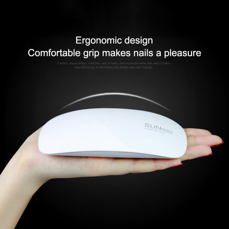 SUN mini 2 6W UV + LED USB Nail Lamp Fingernail Gel Curing Dryer(White)