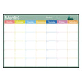 Magnetic Monthly Planner Refrigerator Magnet PET Magnetic Soft Whiteboard, Size: 29.7cm x 42cm (Black)