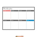 Magnetic Weekly Plan Refrigerator Magnet PET Magnetic Soft Whiteboard, Size: 29.7cm x 42cm (Black)
