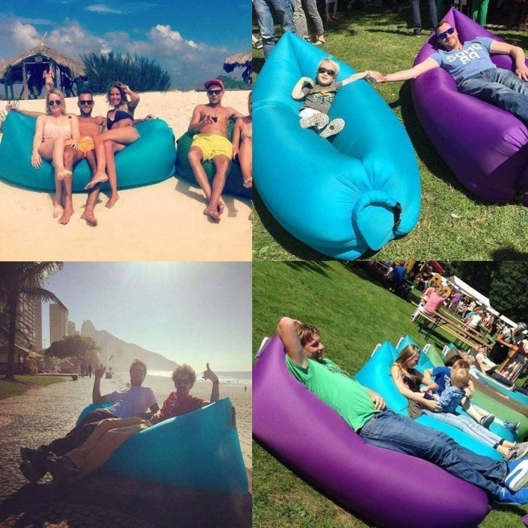 Inflatable Lounger Polyester Fabric Compression Air Bag Sofa for Beach / Travelling / Hospitality / Fishing, Size: 185cm x 75cm x 50cm, Normal Quality(Orange)