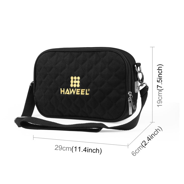 HAWEEL Messenger Shoulder Small Bag Digital Tablet Phone Warmer Storage Bag with Hand Warmer(Black)