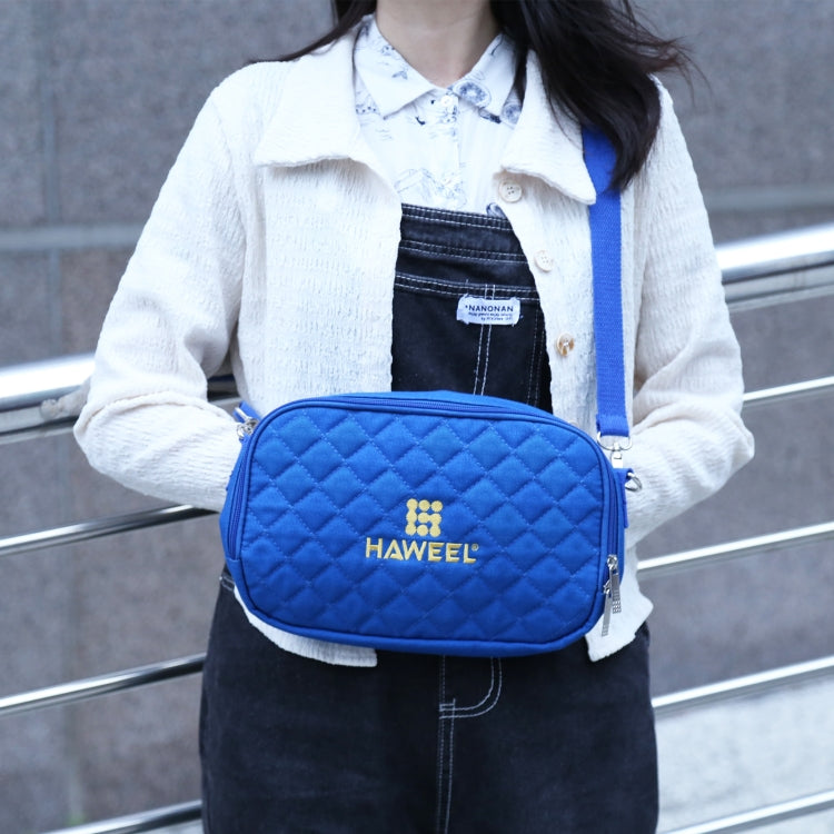 HAWEEL Messenger Shoulder Small Bag Digital Tablet Phone Warmer Storage Bag with Hand Warmer(Blue)