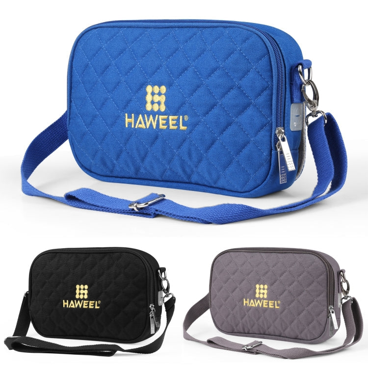 HAWEEL Messenger Shoulder Small Bag Digital Tablet Phone Warmer Storage Bag with Hand Warmer(Black)