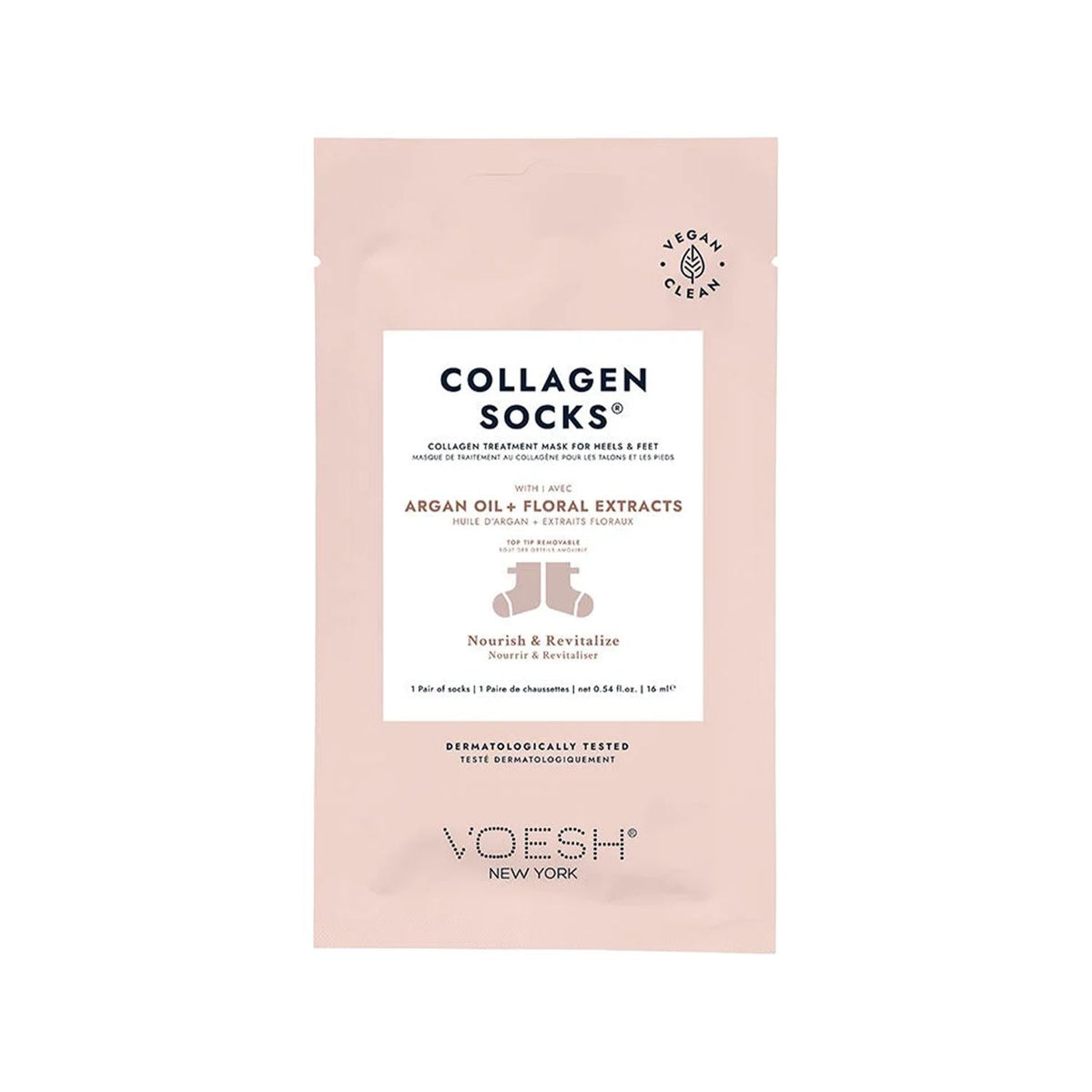 Voesh New York Collagen Socks with Argan Oil - Moisturizing & Nourishing Foot Care for Soft, Healthy Feet