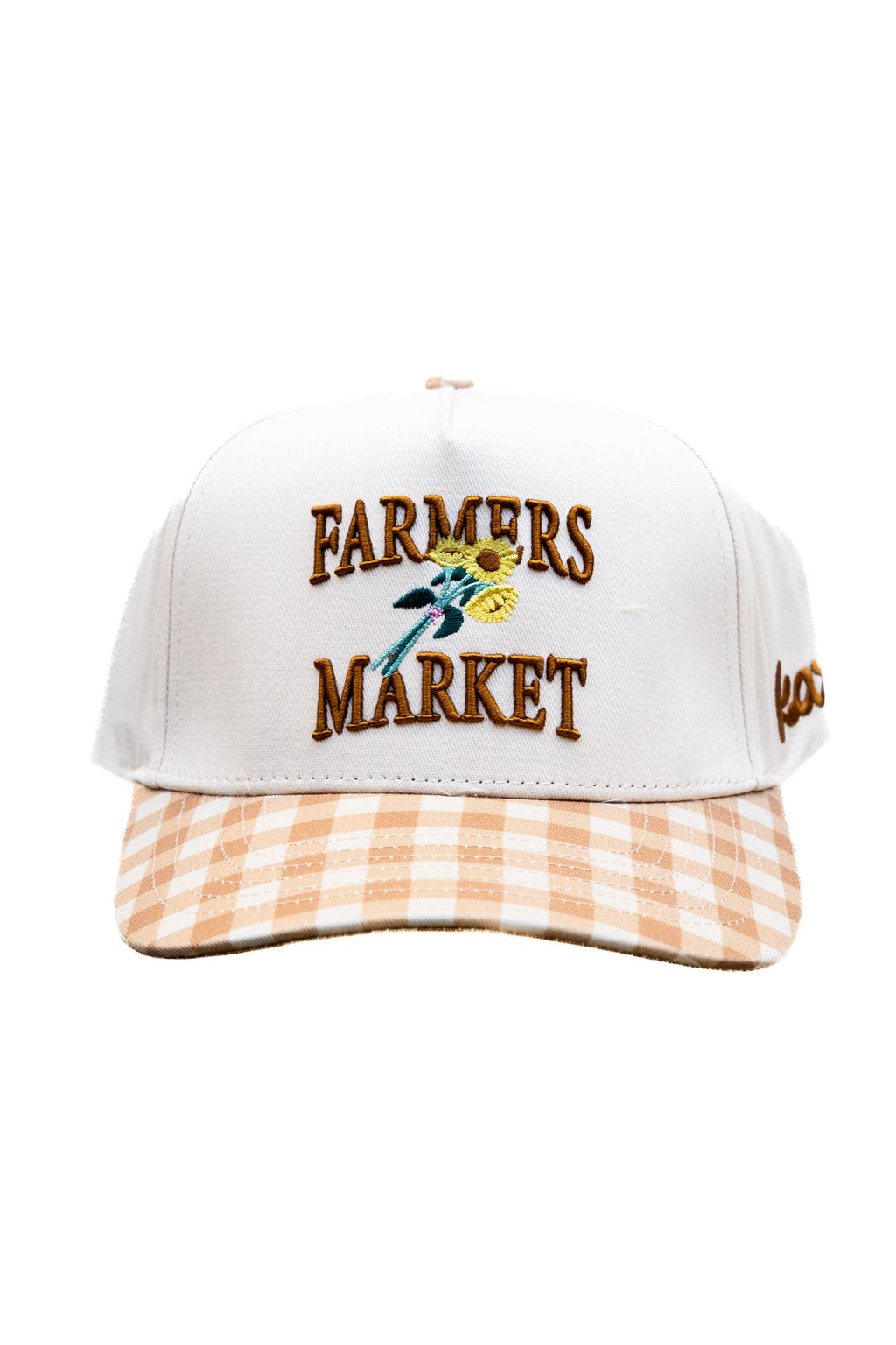 GINGHAM FARMERS MARKET TRUCKER HAT