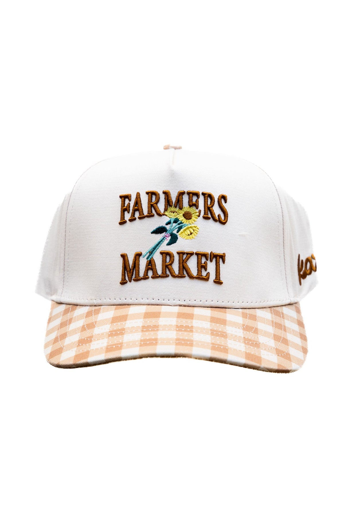 GINGHAM FARMERS MARKET TRUCKER HAT