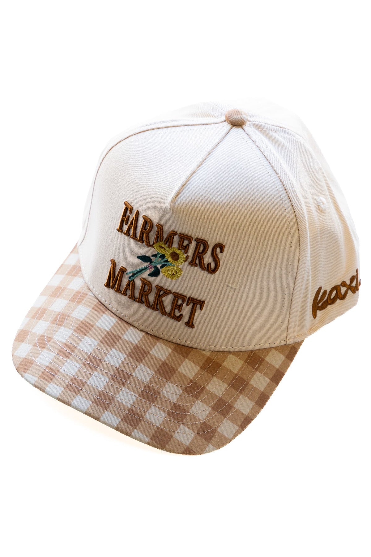 GINGHAM FARMERS MARKET TRUCKER HAT