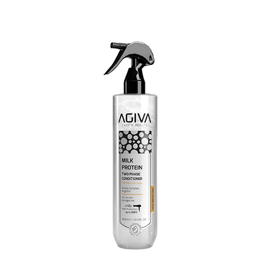 Agiva Milk Protein & Amino Acid Heat Protectant Spray: Detangle, Repair & Shield Hair While Styling - Fšn Suyu, 13.53 fl oz