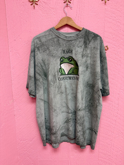 "Rage Consumes Me"  -Embroidered Frog Tee