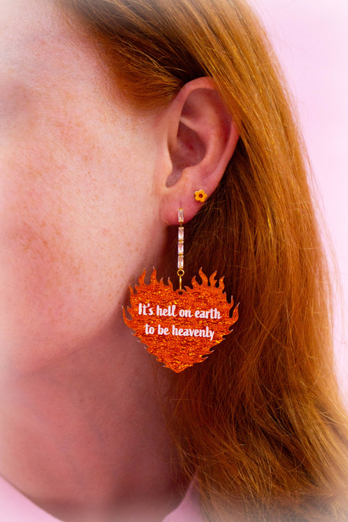"It's Hell on Earth to Be Heavenly" Earrings