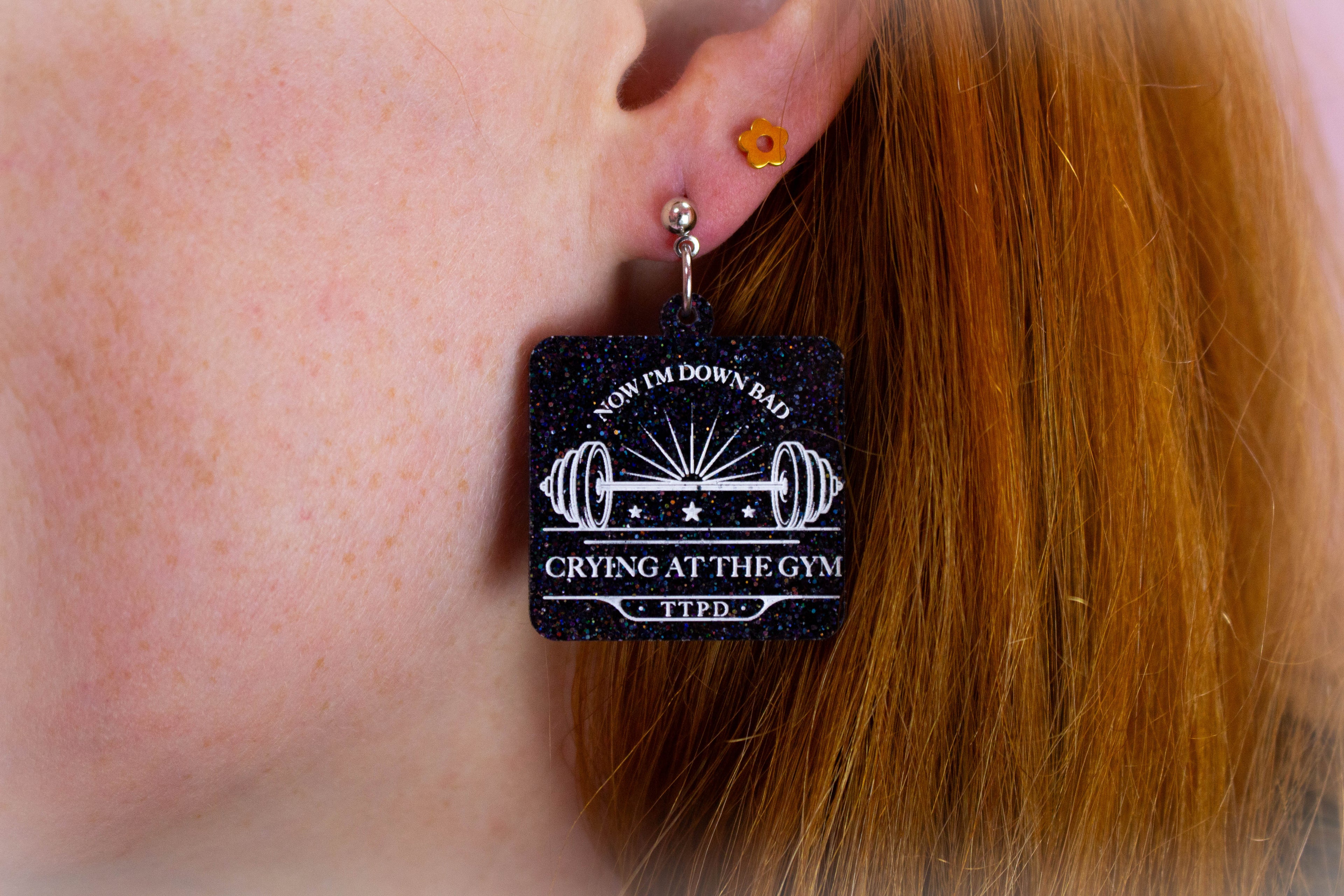 "Down Bad Crying at the Gym" Earrings