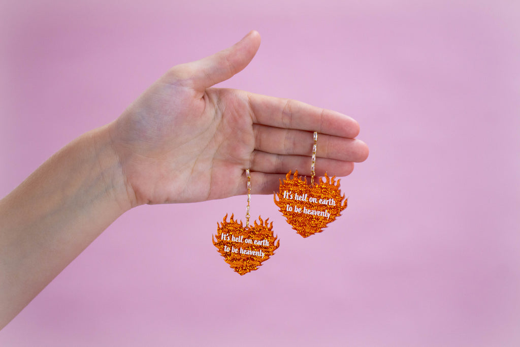 "It's Hell on Earth to Be Heavenly" Earrings