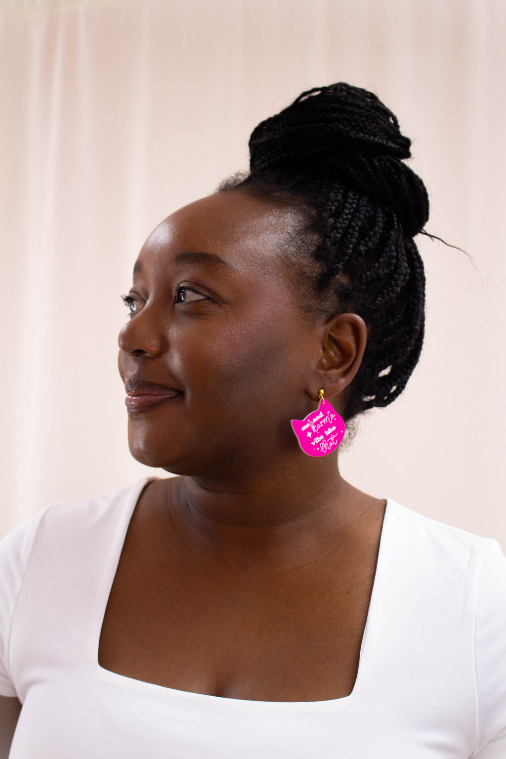 "Me and Karma Vibe Like That" Cat Earrings