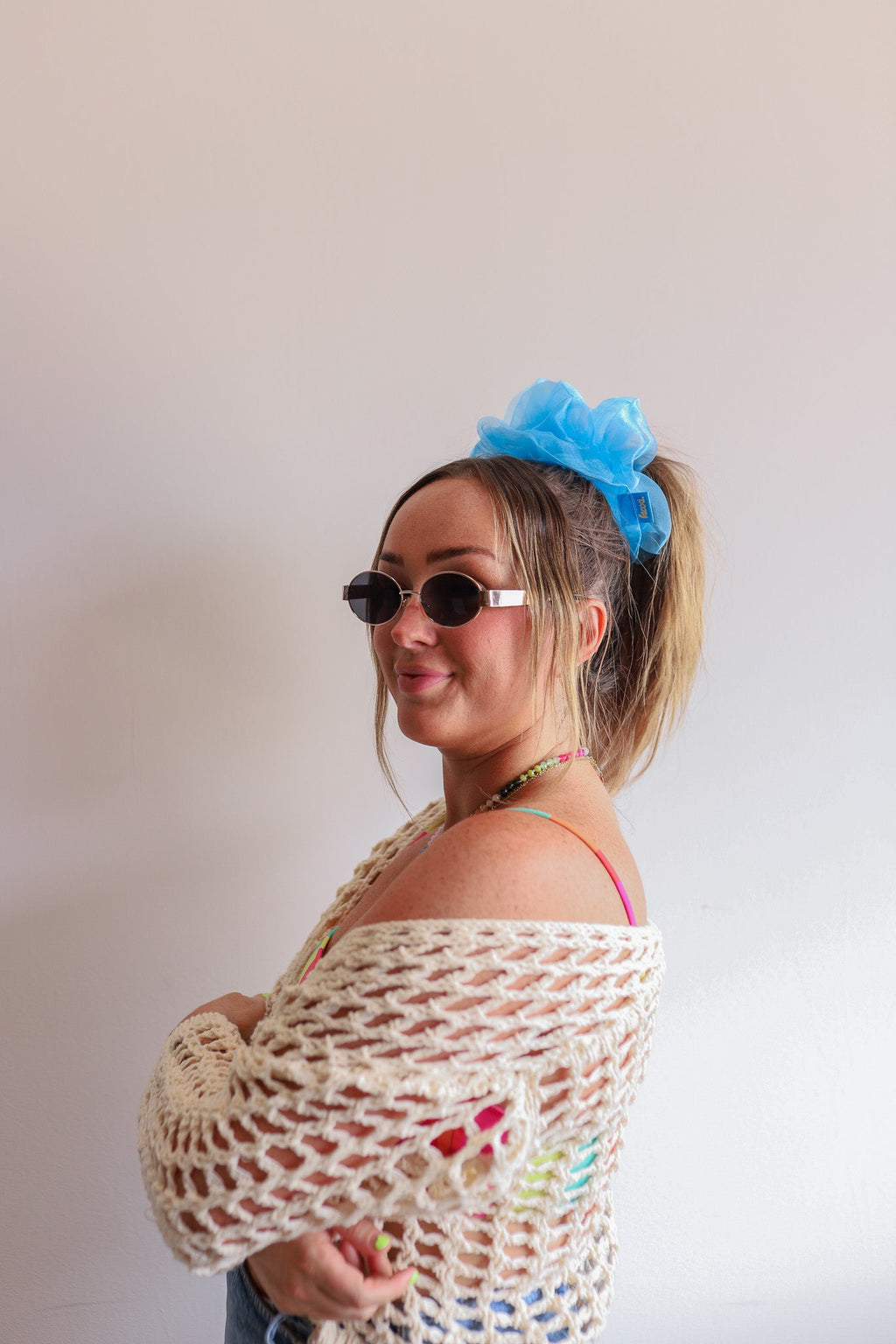 NEON JUMBO ORGANZA SCRUNCHIES