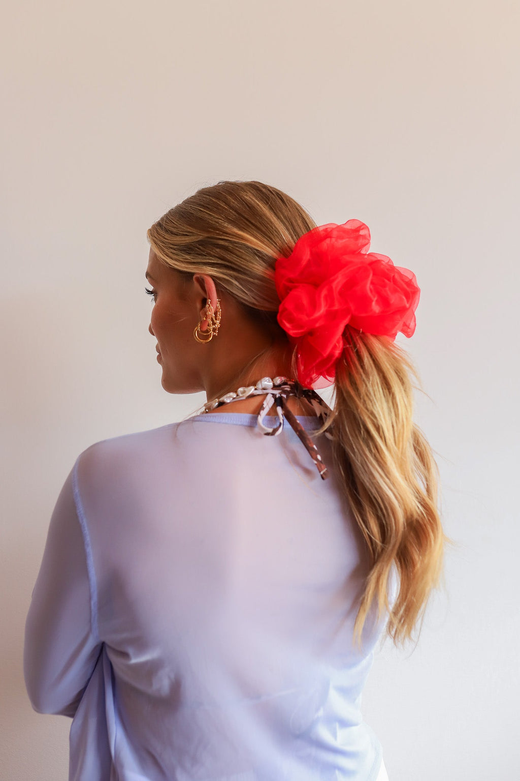NEON JUMBO ORGANZA SCRUNCHIES