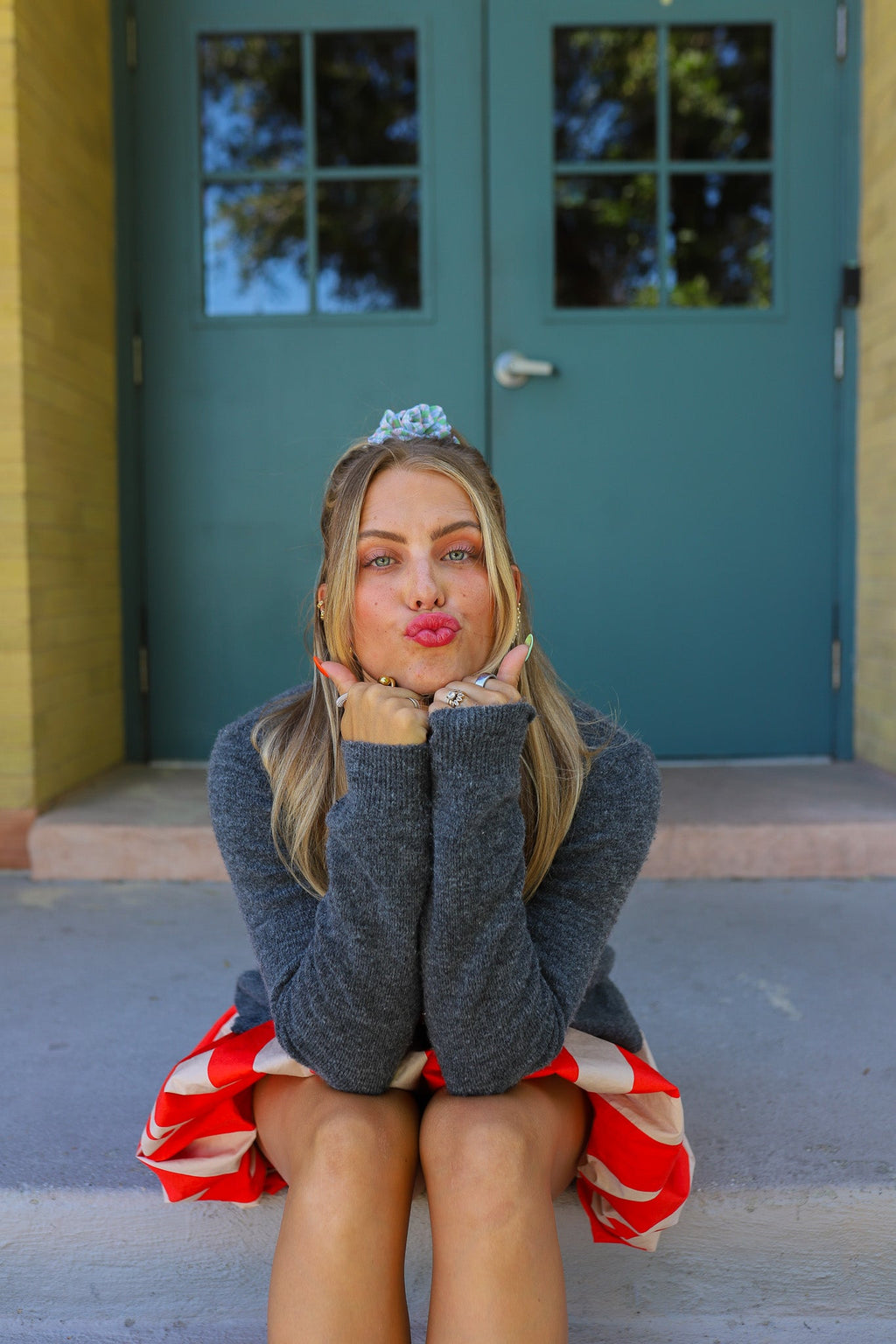 SCHOOL GIRL MIDI SCRUNCHIE