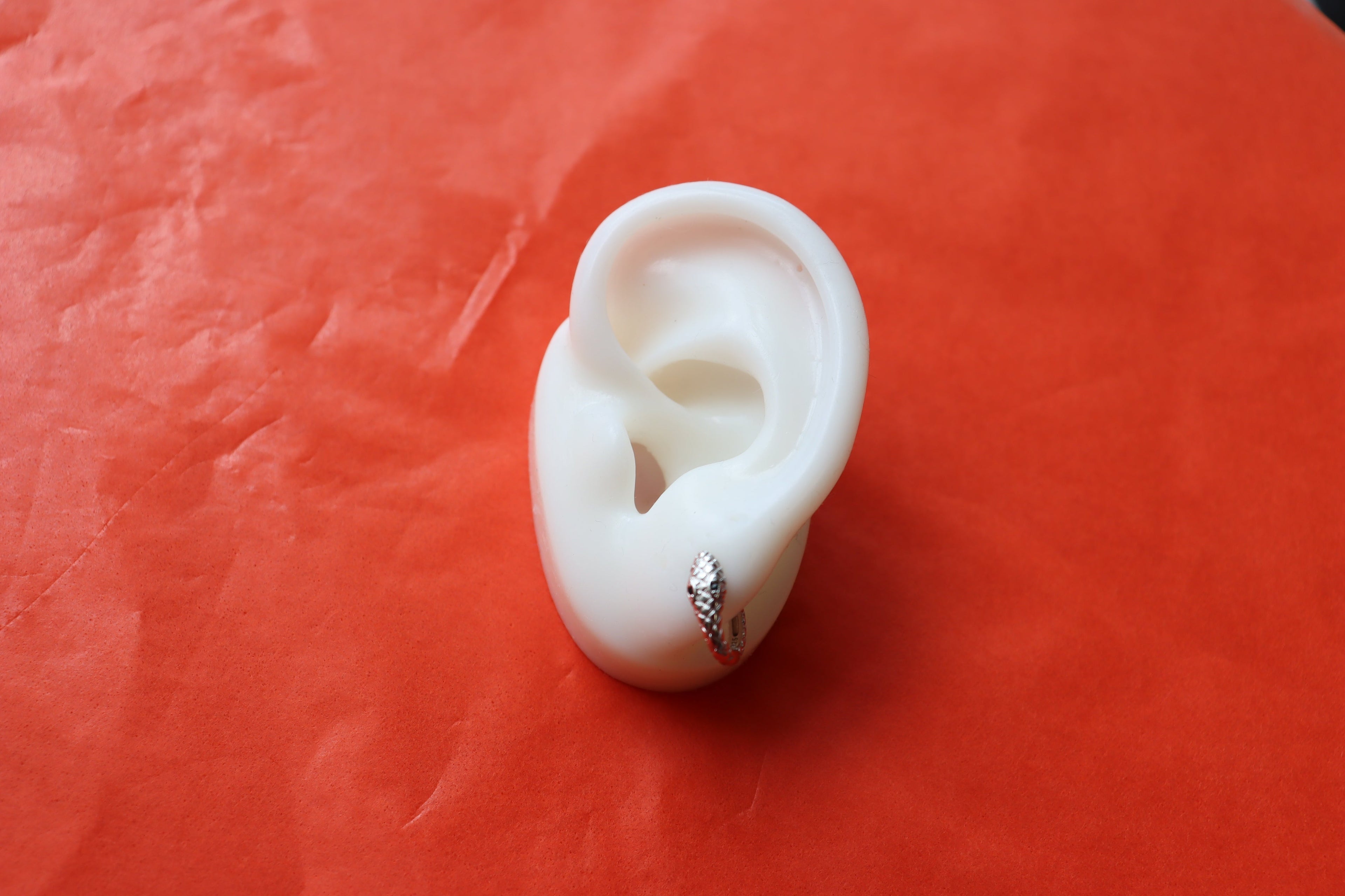 "Love at First Bite" Hoop Snake Earrings