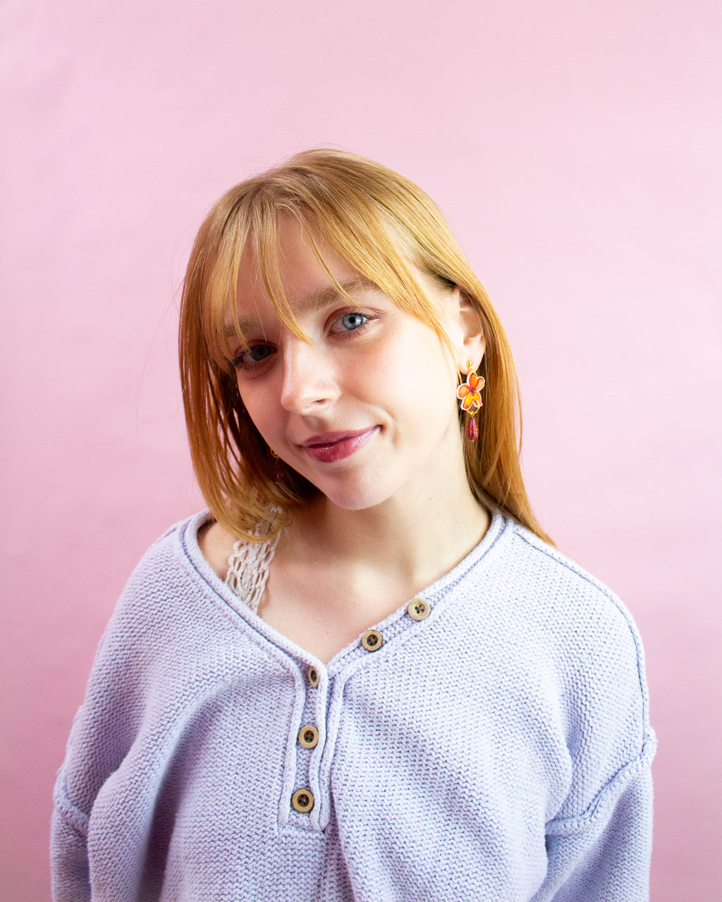 Plumeria Drop Earrings