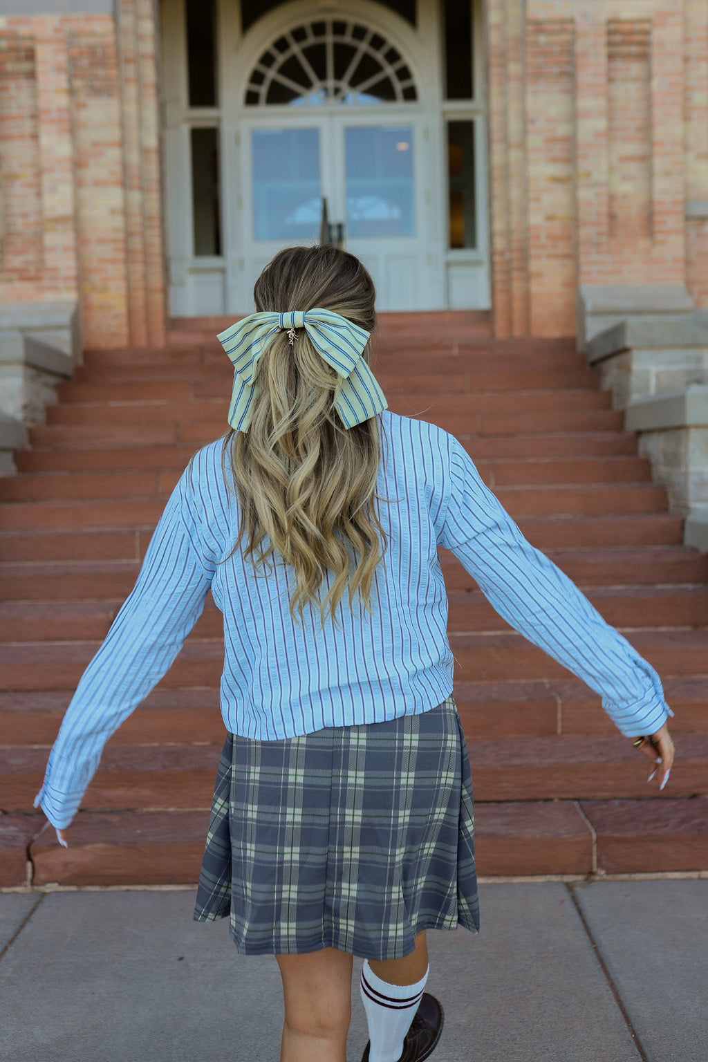 UNIVERSITY STRIPED SLOUCHY BOW