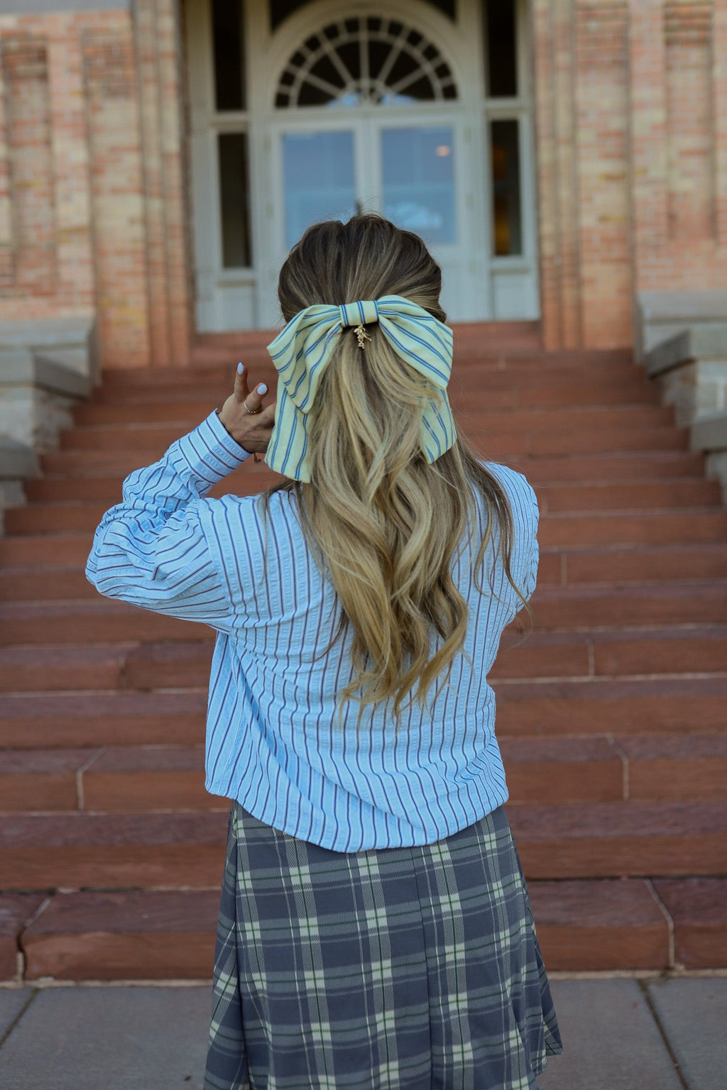 UNIVERSITY STRIPED SLOUCHY BOW