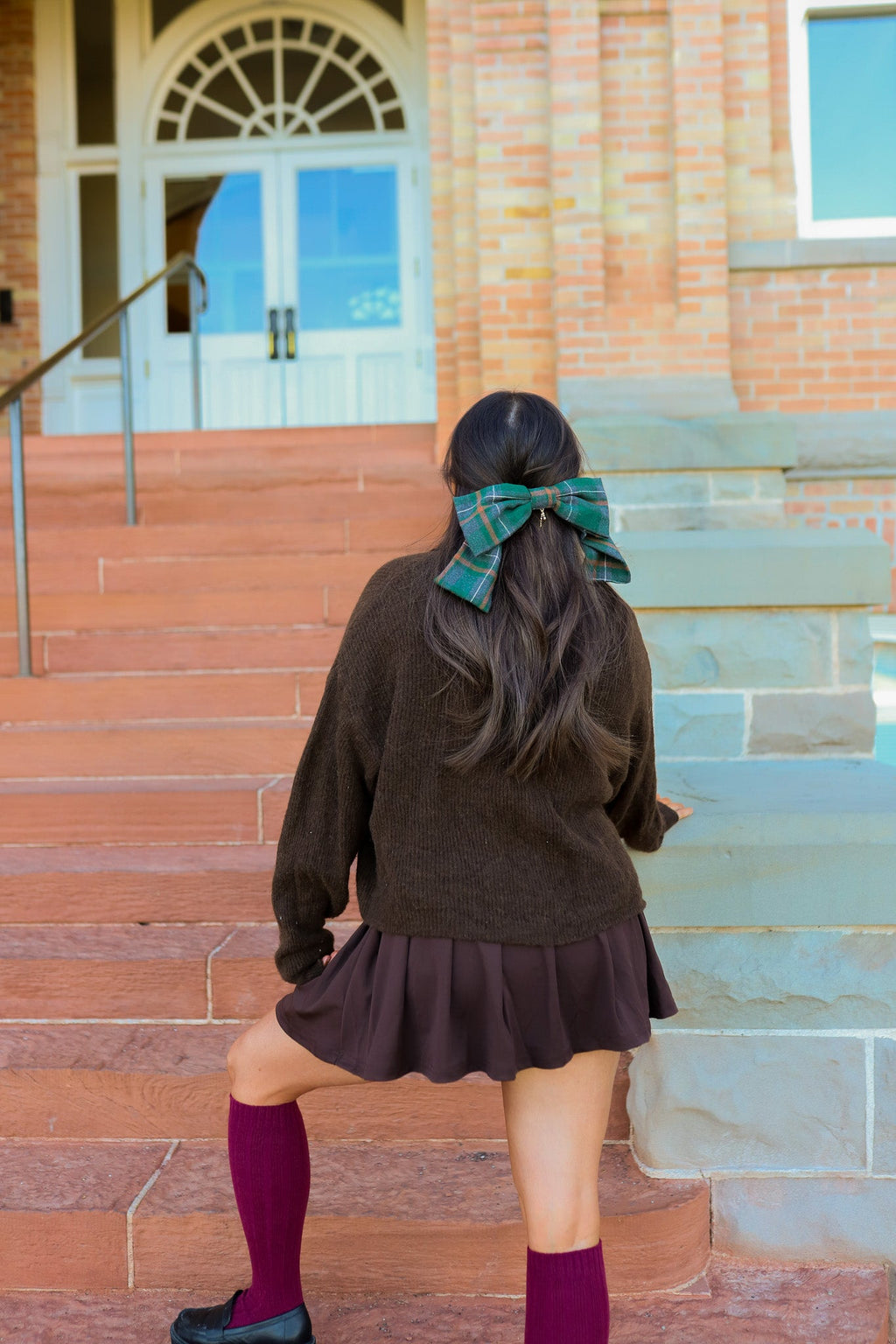 UNIVERSITY PLAID SLOUCHY BOW