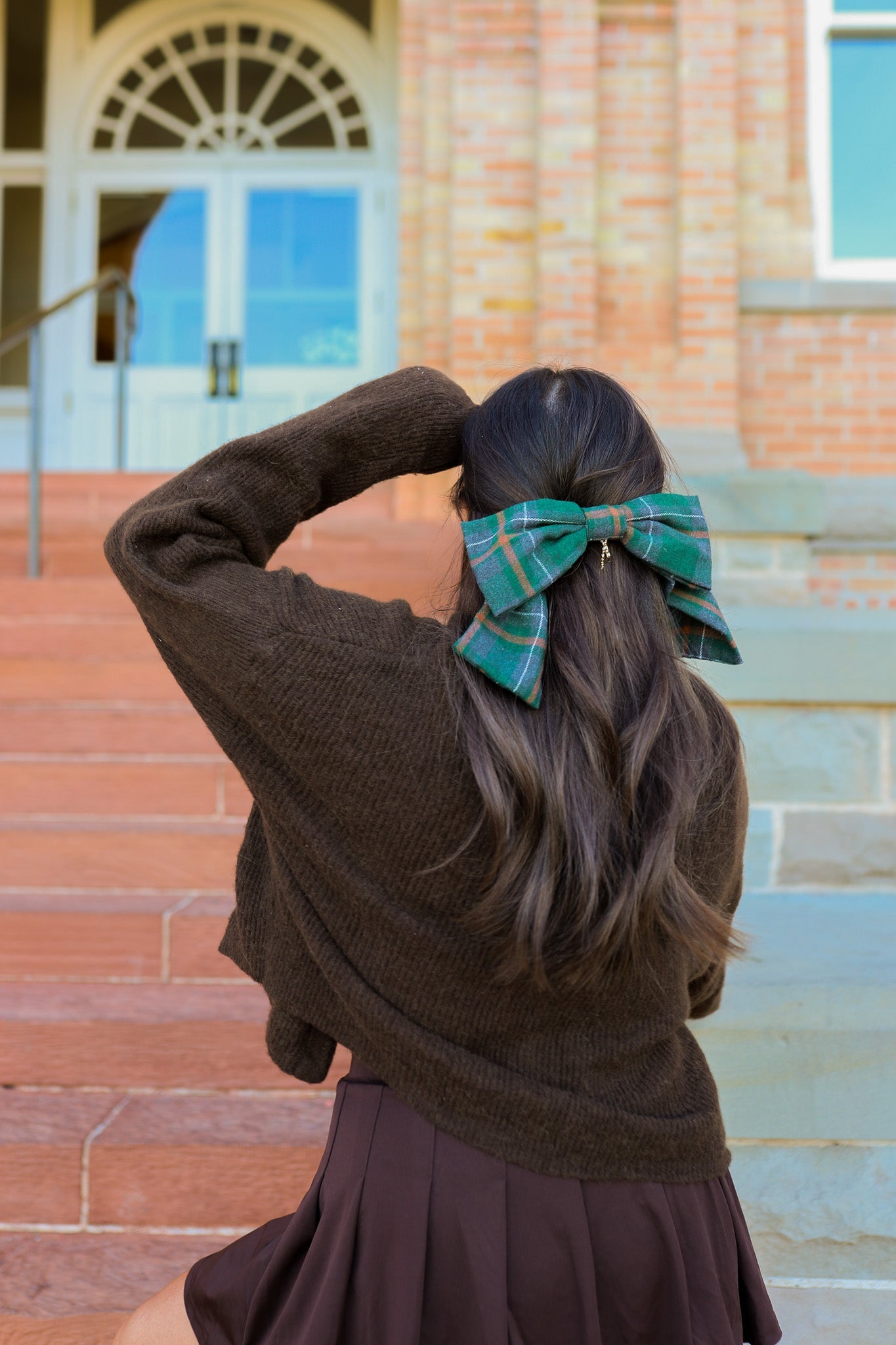 UNIVERSITY PLAID SLOUCHY BOW