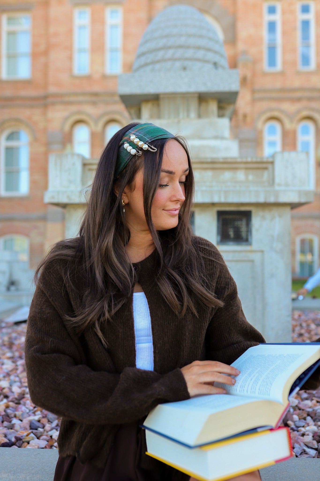 UNIVERSITY PLAID SOFT HEADBAND