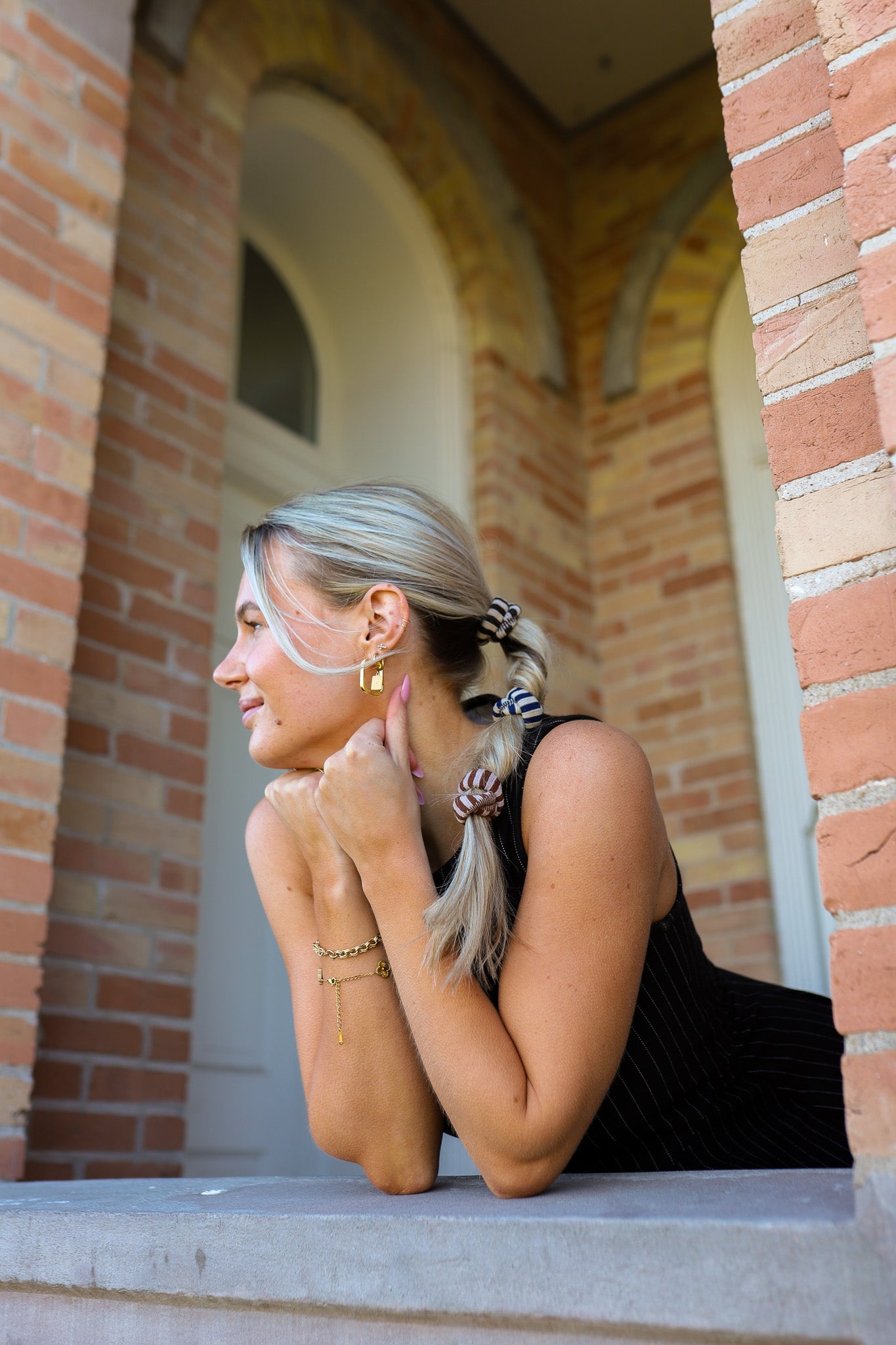 UNIVERSITY STRIPED HAIR TIE PACK