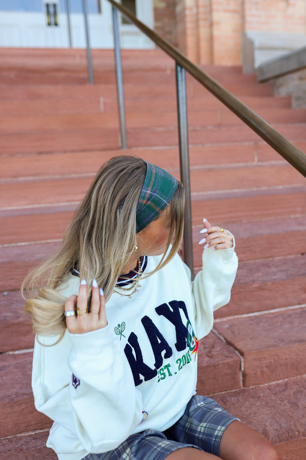 UNIVERSITY PLAID SOFT HEADBAND