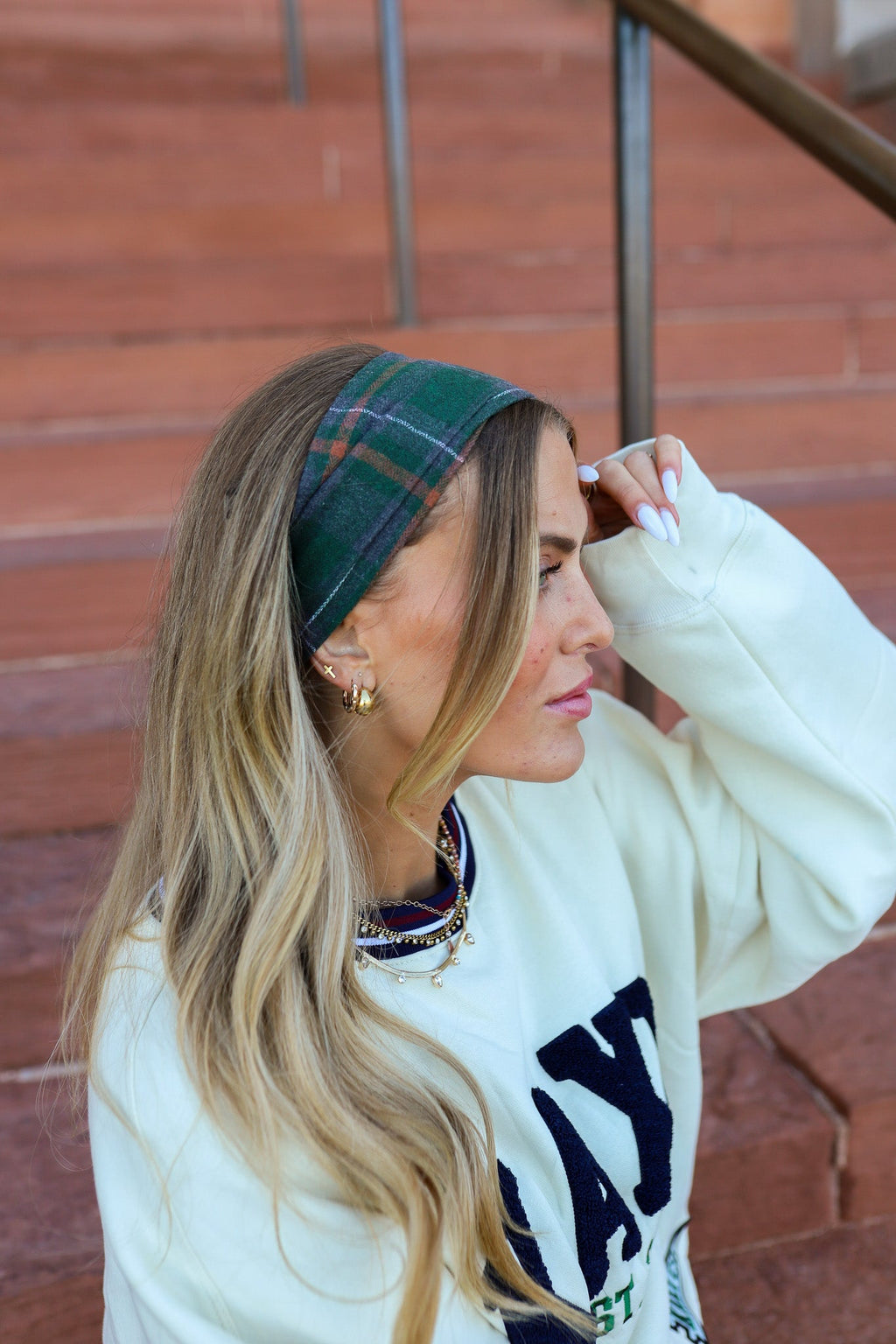 UNIVERSITY PLAID SOFT HEADBAND