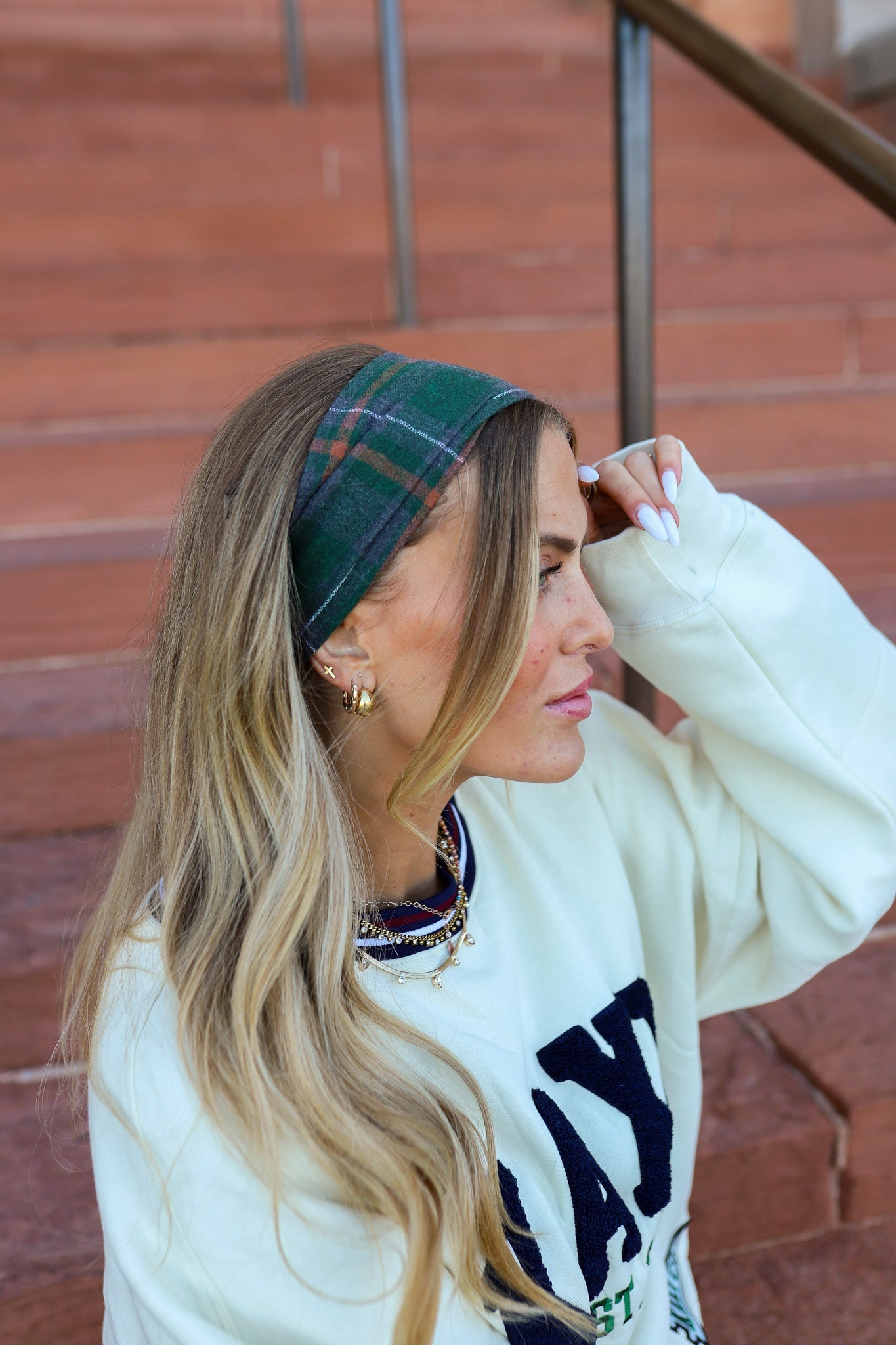 UNIVERSITY PLAID SOFT HEADBAND