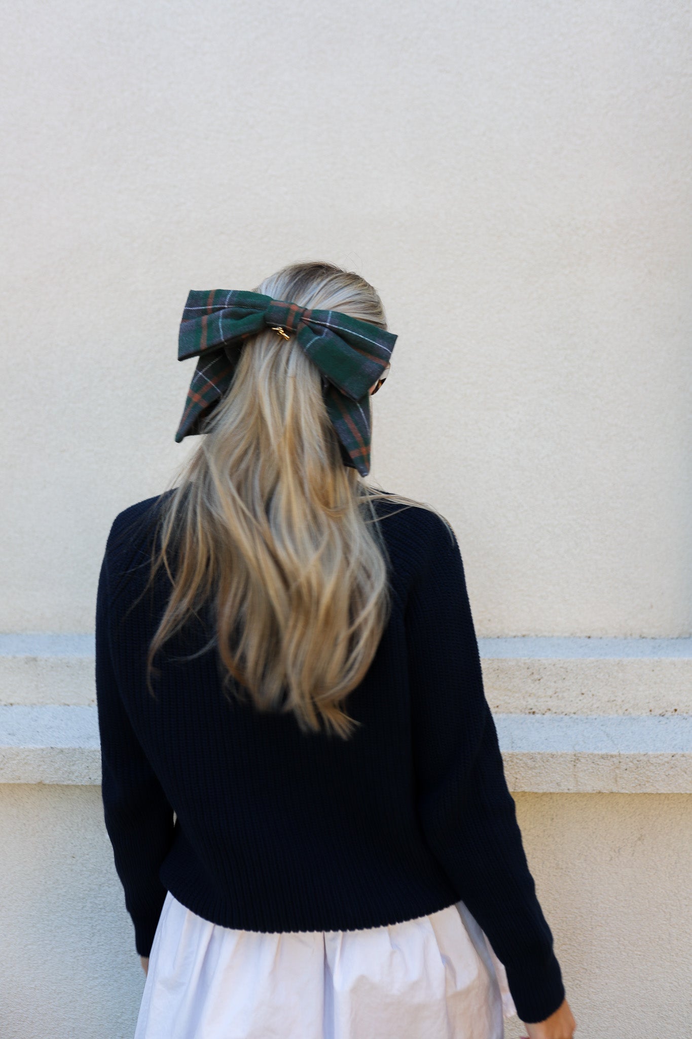 UNIVERSITY PLAID SLOUCHY BOW