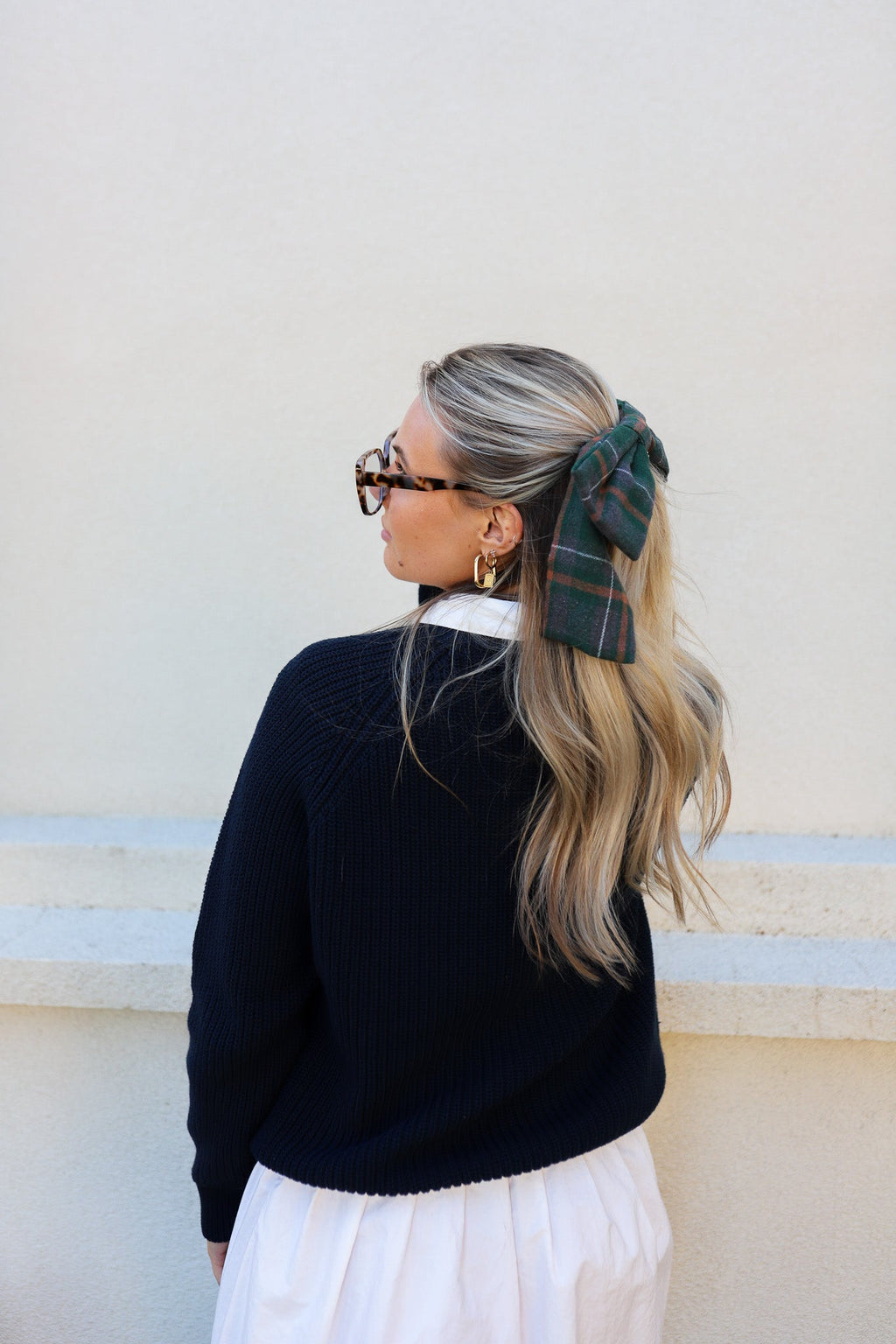 UNIVERSITY PLAID SLOUCHY BOW