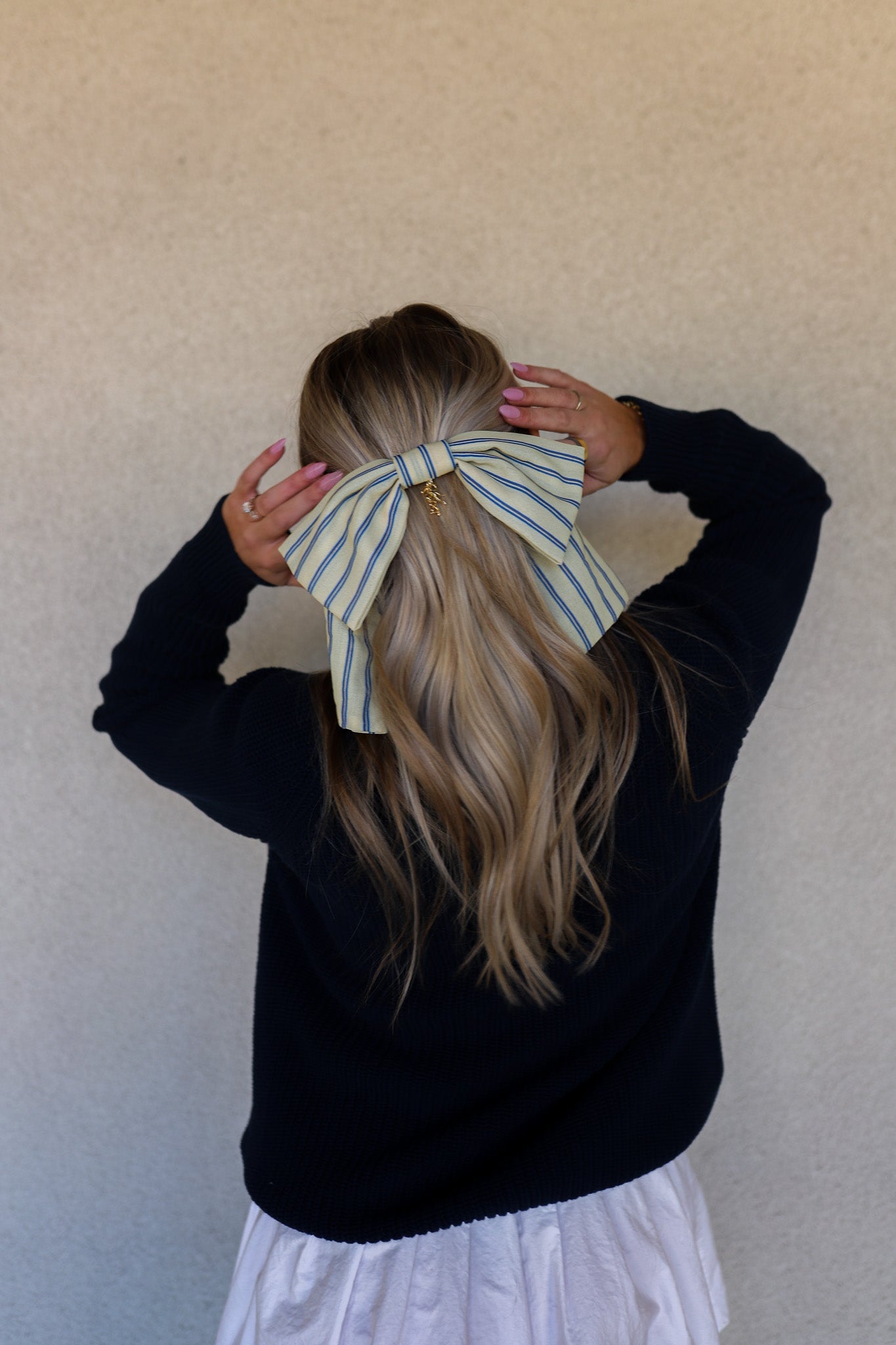 UNIVERSITY STRIPED SLOUCHY BOW