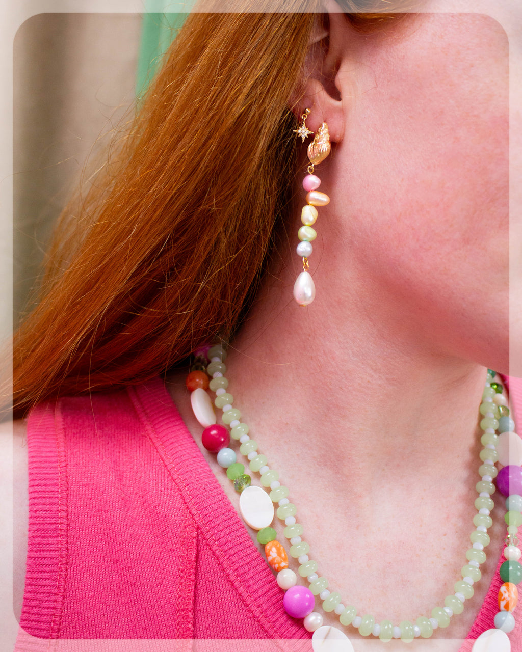 Gentle Green Beaded Necklace