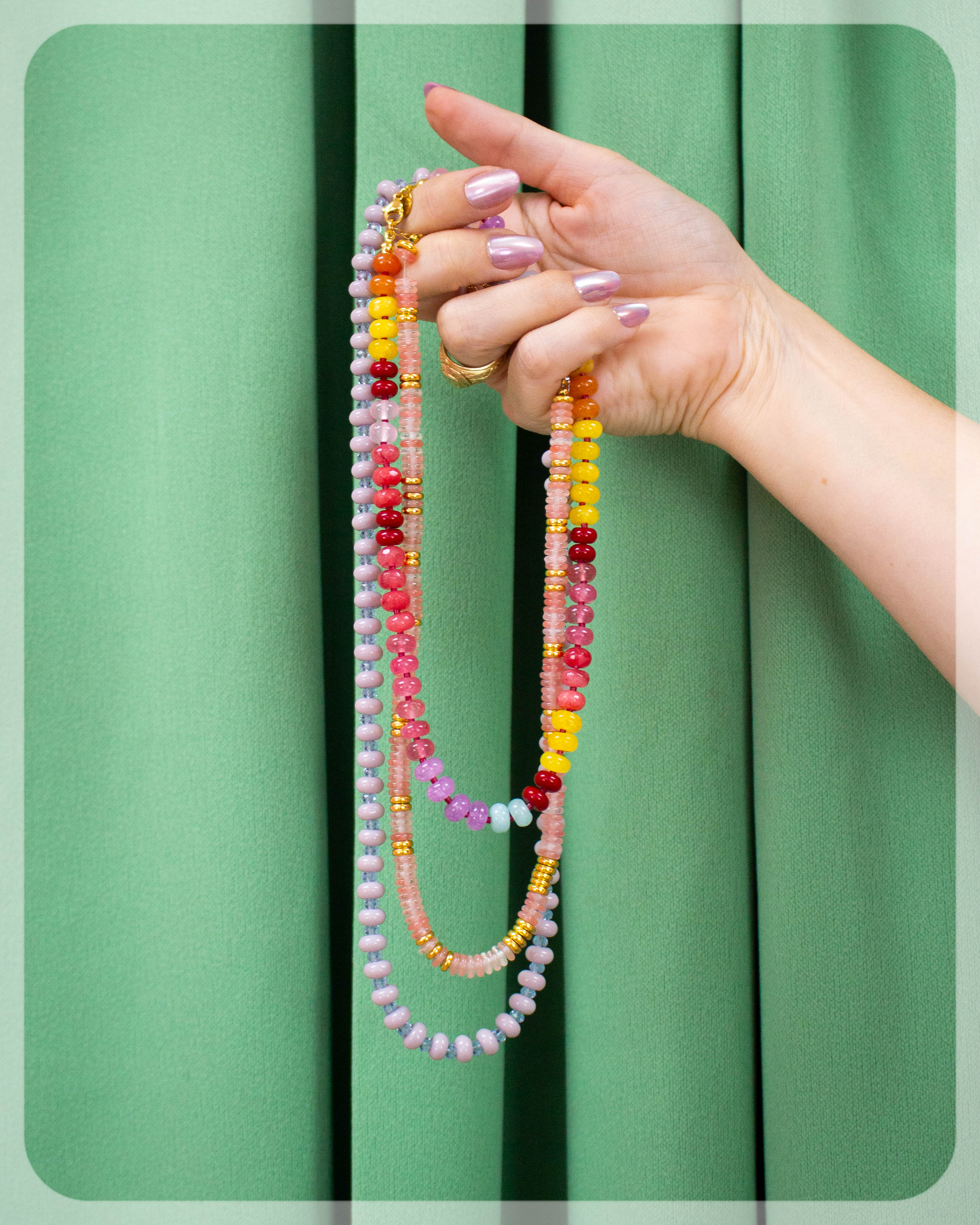 Warm Beach Sunset Beaded Choker
