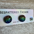 Rainbow Magic Drop Stud Dichroic Glass Earrings (50)