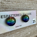Rainbow Magic Drop Stud Dichroic Glass Earrings (25)