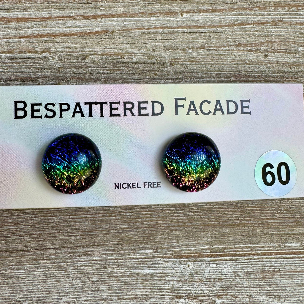 Rainbow Magic Drop Stud Dichroic Glass Earrings (60)