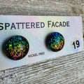 Rainbow Magic Drop Stud Dichroic Glass Earrings (19)